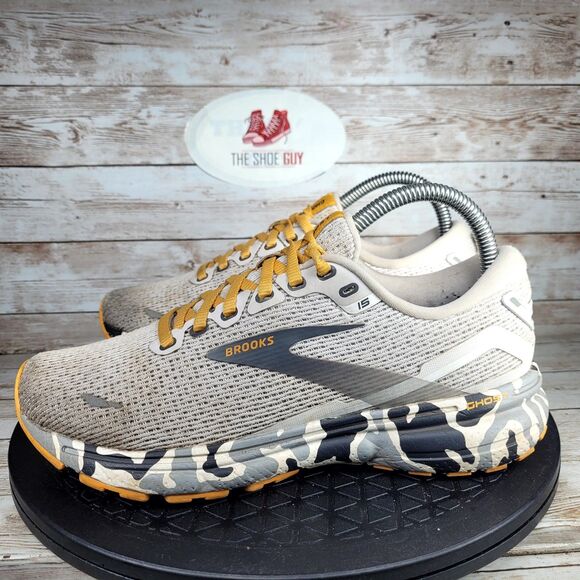 Brooks Ghost 15 Women's Size 6.5 Blanc Sunflower W Grey Athletic Running Shoes - Picture 6 of 12